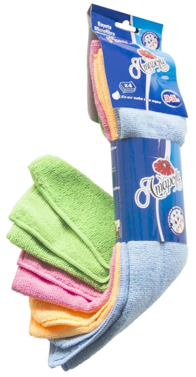 Paño Multiusos Microfribra Colores Neon 4 unds