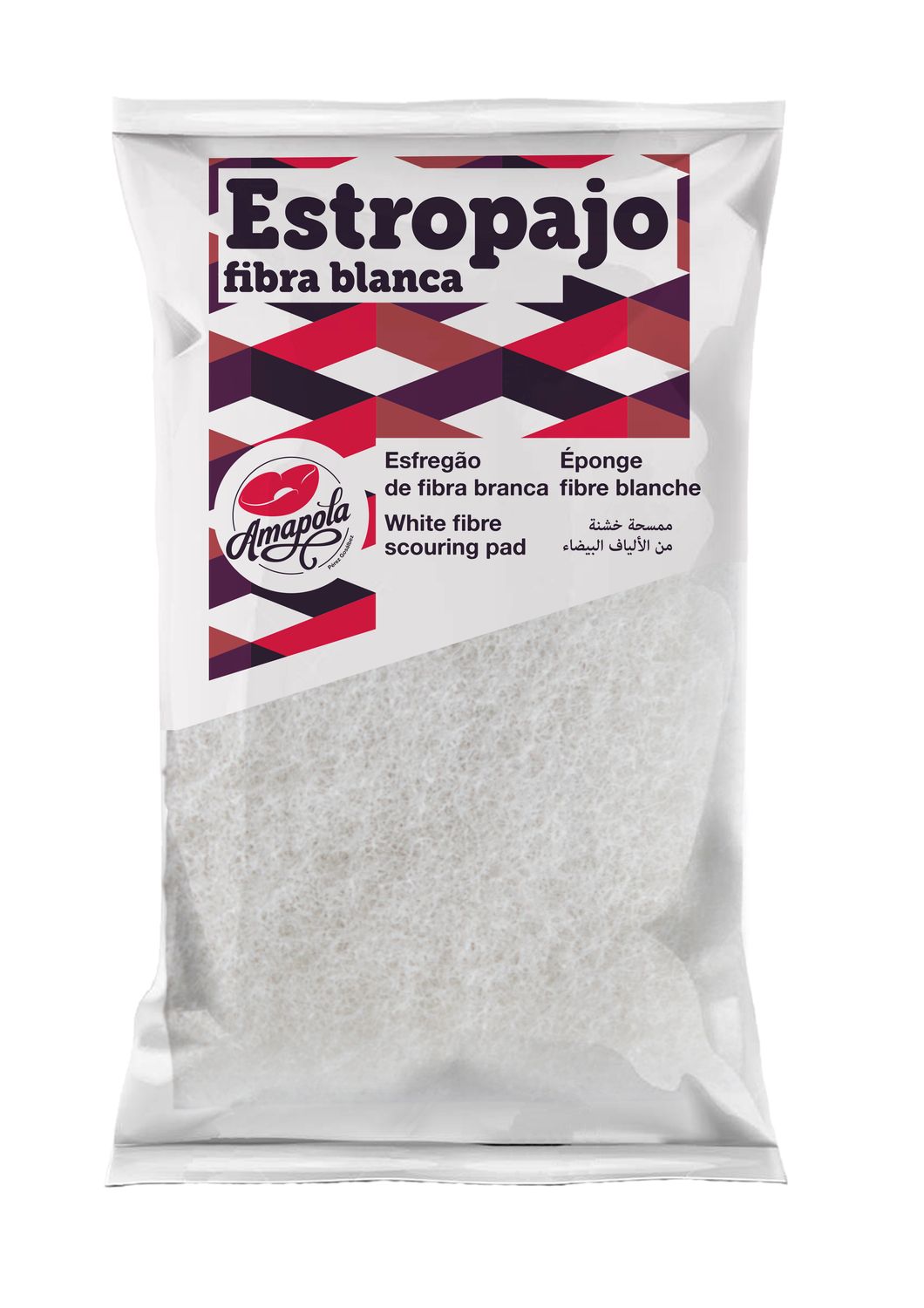 Estropajo fibra blanca, unidad