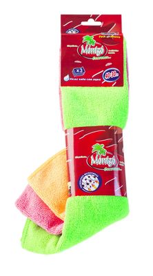 Paño Multiusos Microfribra Colores Neon 3 unds