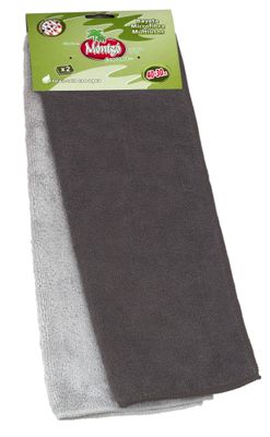 Paño Multiusos Microfribra Grises 2 unds