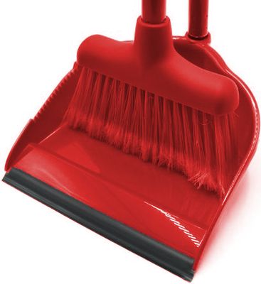 Escoba C/Recogedor Lobby /  Azul, Rojo, Gris