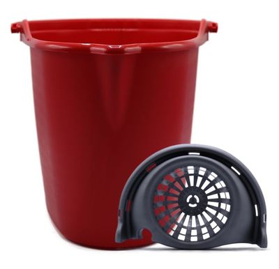 Cubo Ovaldado C/Escurridor 15L /  Azul, Rojo, Gris