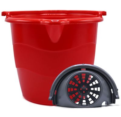 Cubo Redondo C/Escurridor 12L /  Azul, Rojo, Verde, Fucsia, Gris