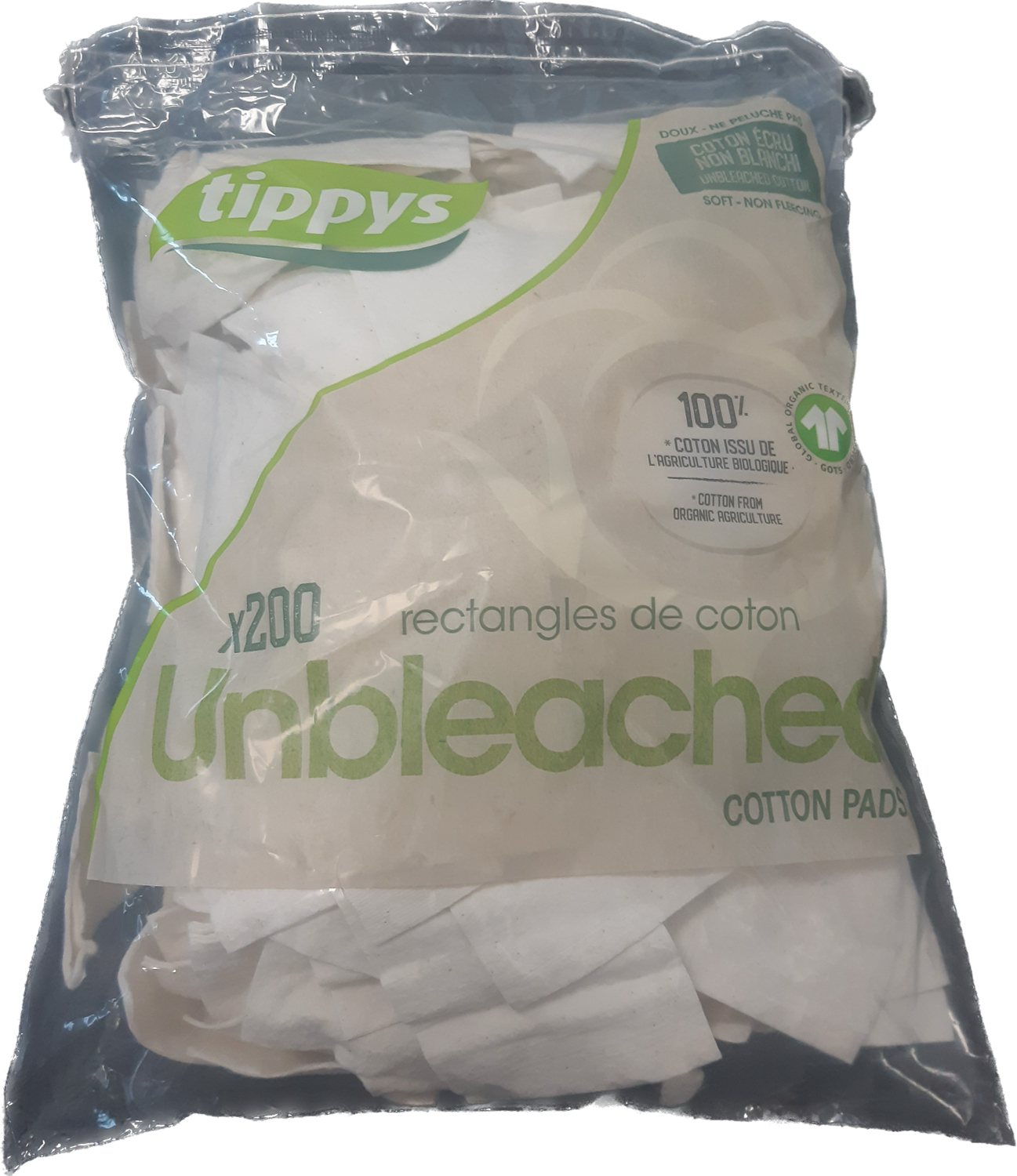 RECTANGULOS DE ALGODON (SIN BLANQUEAR) PAQ 200