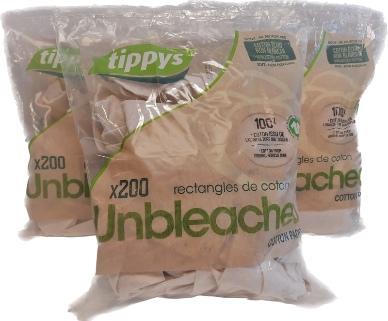 RECTANGULOS DE ALGODON (SIN BLANQUEAR) PAQ 200