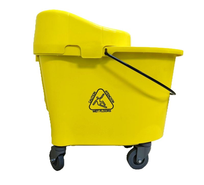 Cubo con escurridor Industrial de 33 Litros con ruedas