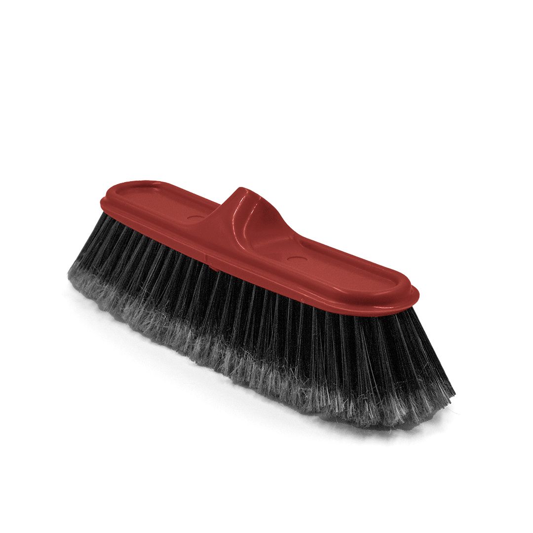 Escoba angulo - Roja, Gris, Crema, Azul - Con Palo Gris Metalico