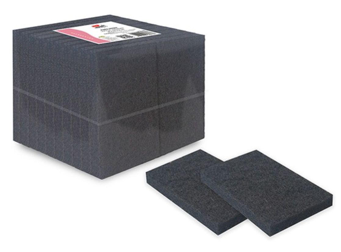 Fibra Negra 16X9.5X2 CM. Paq. 20 unis