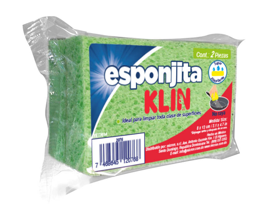 ESPONJA CELULOSA KLIN 2PK