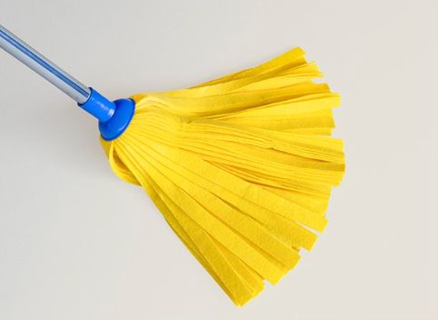 Fregona Tiras Sintéticas Amarilla Extra Larga Recambio