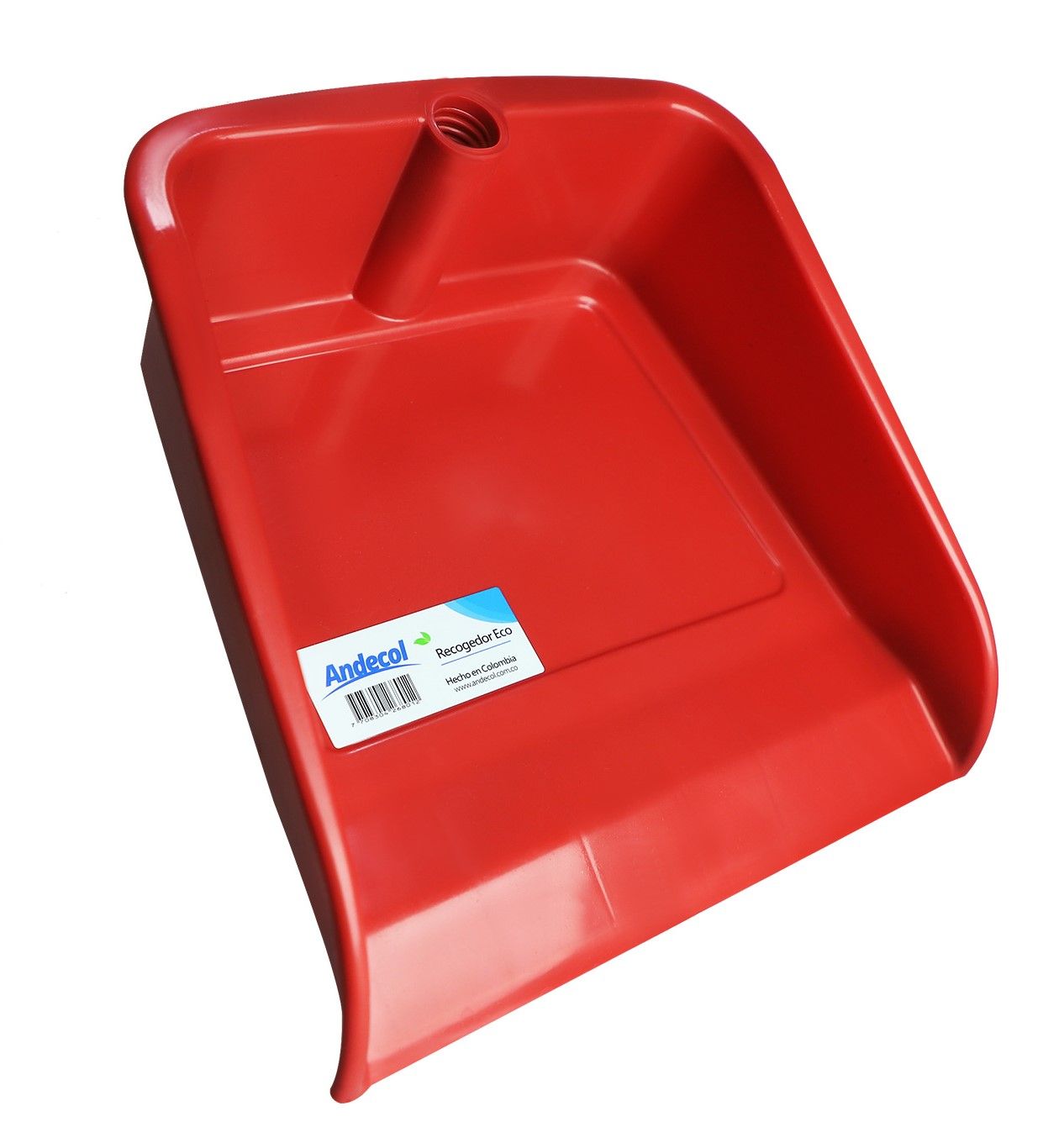 Recogedor Eco con Palo de madera natural                     (Rojo, Verde, Amarillo, Gris)