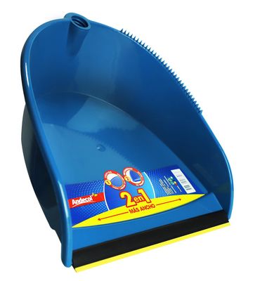 Recogedor con banda con Palo Plastico negro                     (Azul, Verde, Gris)