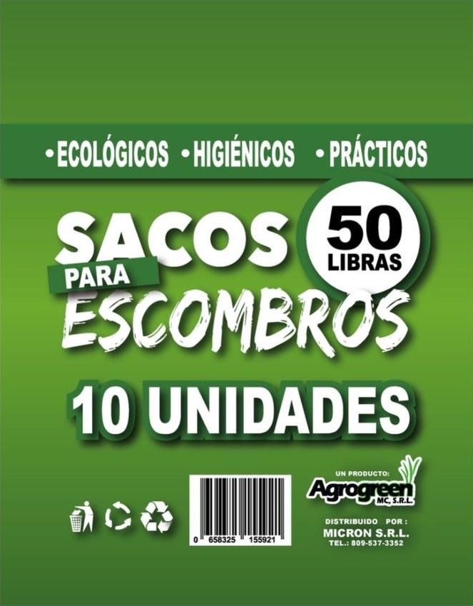 Sacos para Escombros, Paquete de 10 unidades