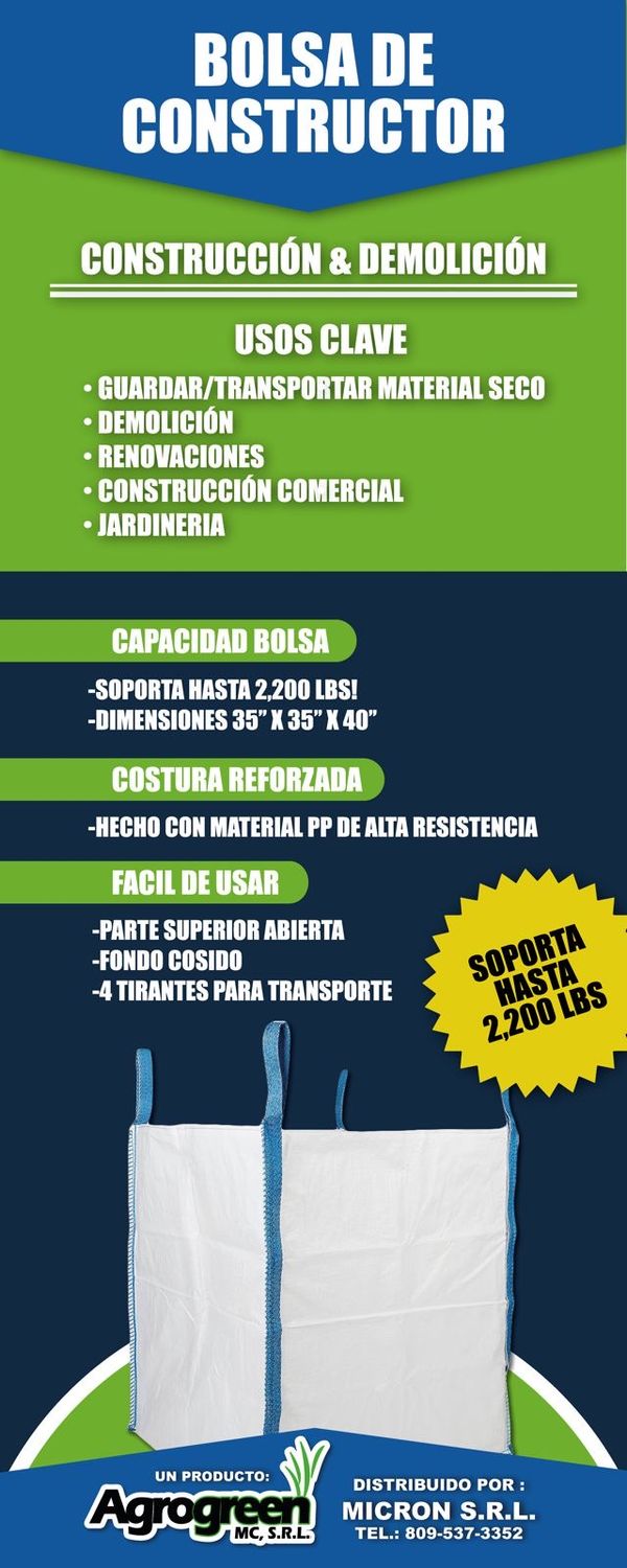 Bolsa de Constructor 2,200 Lbs.