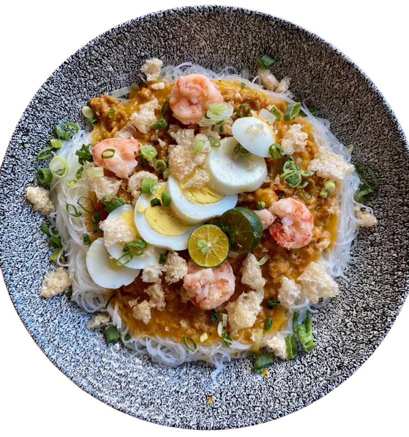Vermicelli Noodle with Pork and Shrimp Ragu (Pancit Palabok)