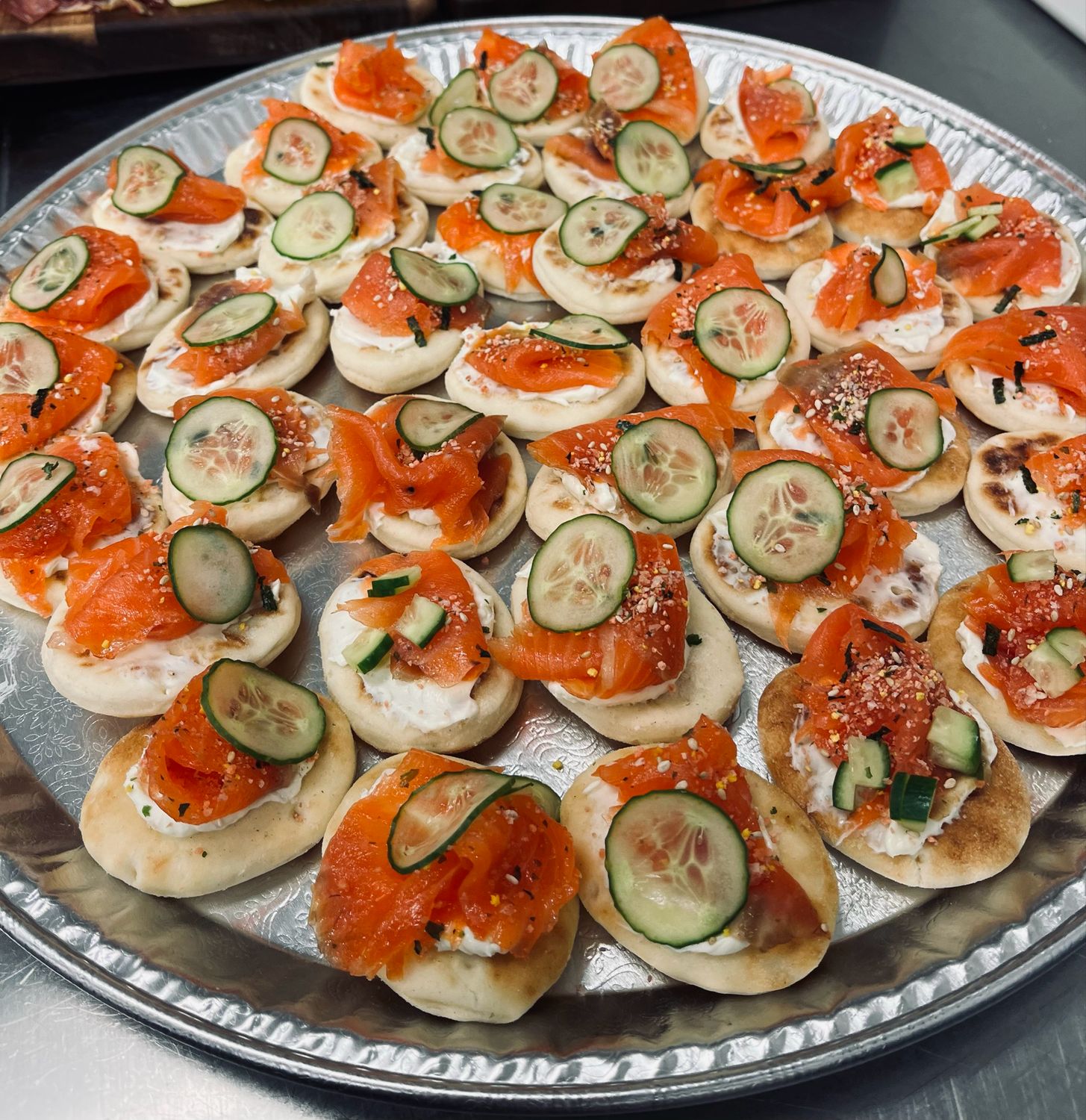 Wasabi Smoked Salmon Canapés