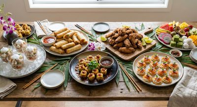 East Meets West Grazing Table