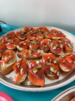 Wasabi Smoked Salmon Canapés