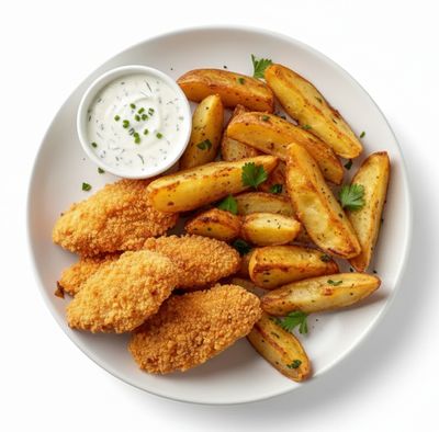 Chicken Fingers with Roasted Potato Wedges - Kim Hung School ONLY