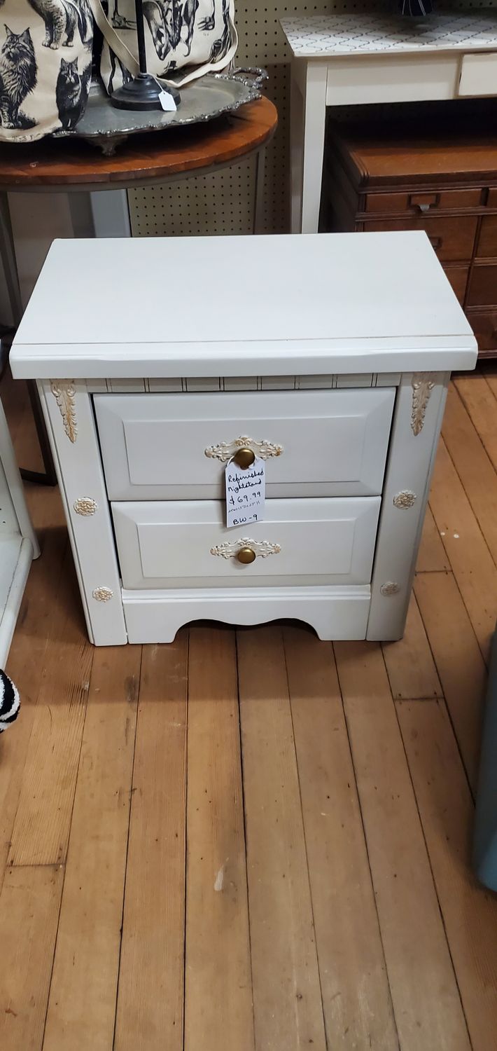 White Refinished Nightstand