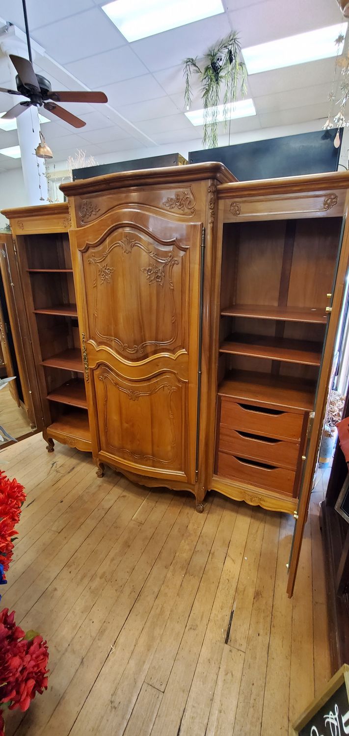 Carved Walnut Armoire
