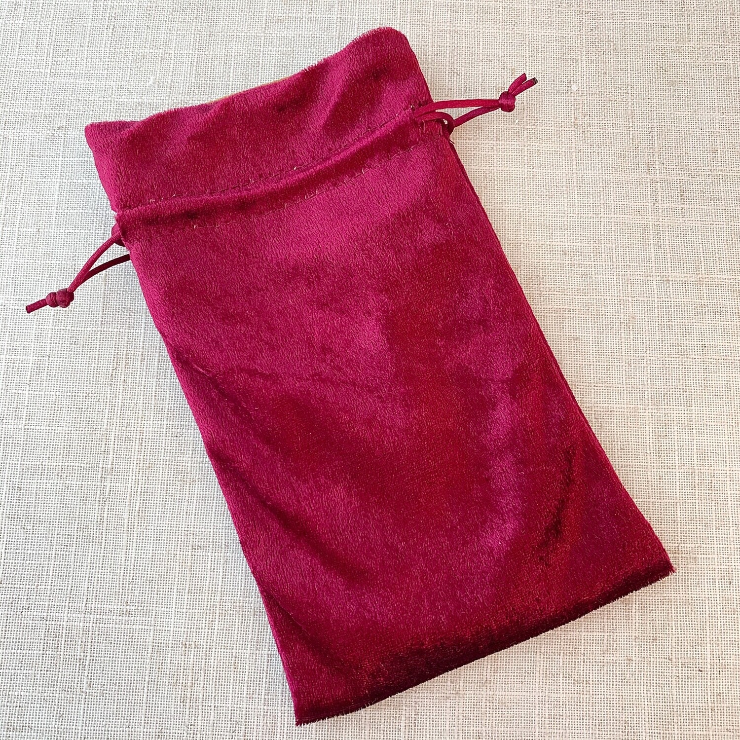 Velvet Drawstring Bag Burgundy