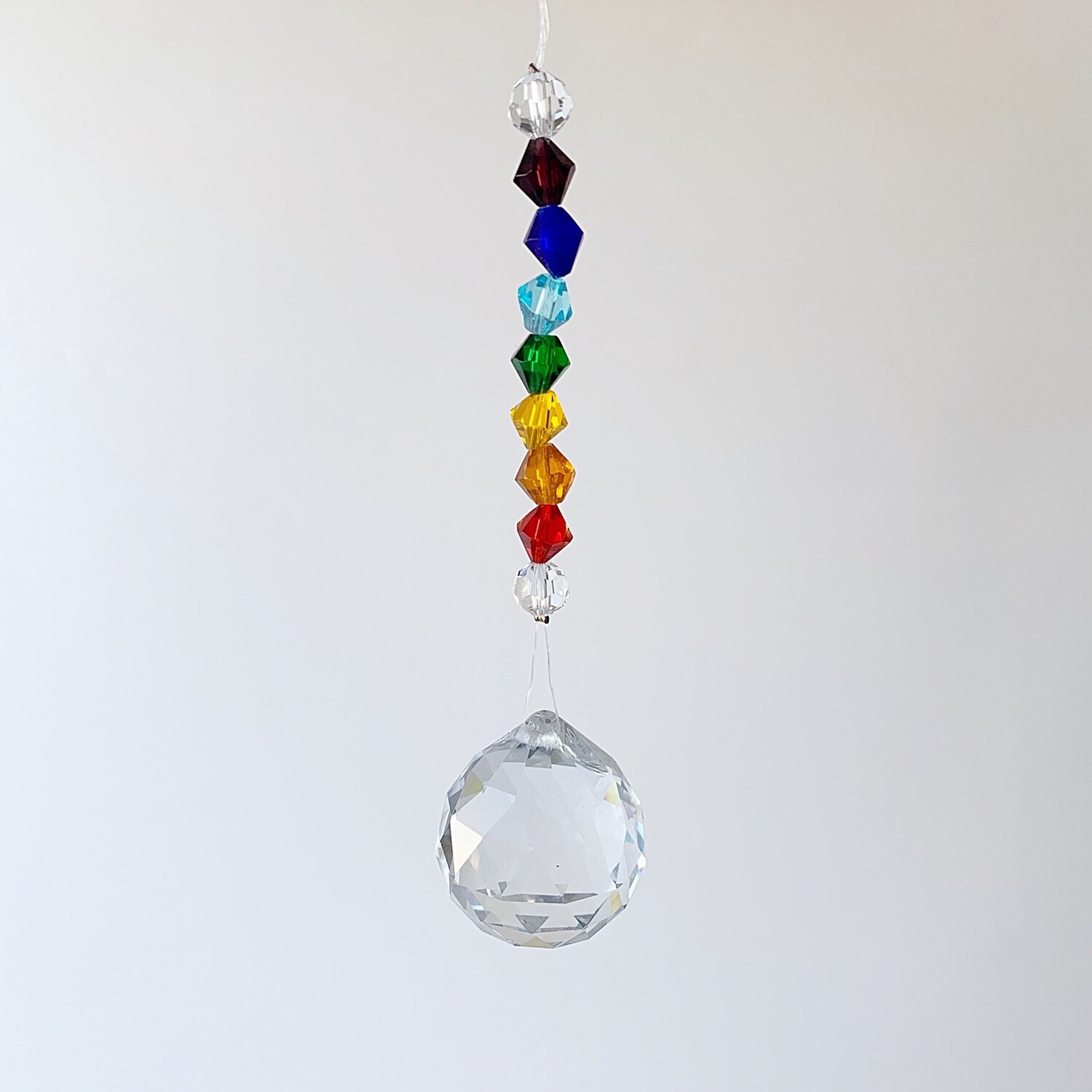 Suncatcher Clear Crystal Sphere Chakra Beads 30mm