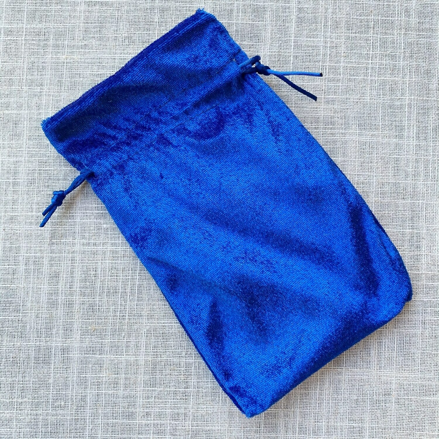 Velvet Drawstring Bag Blue