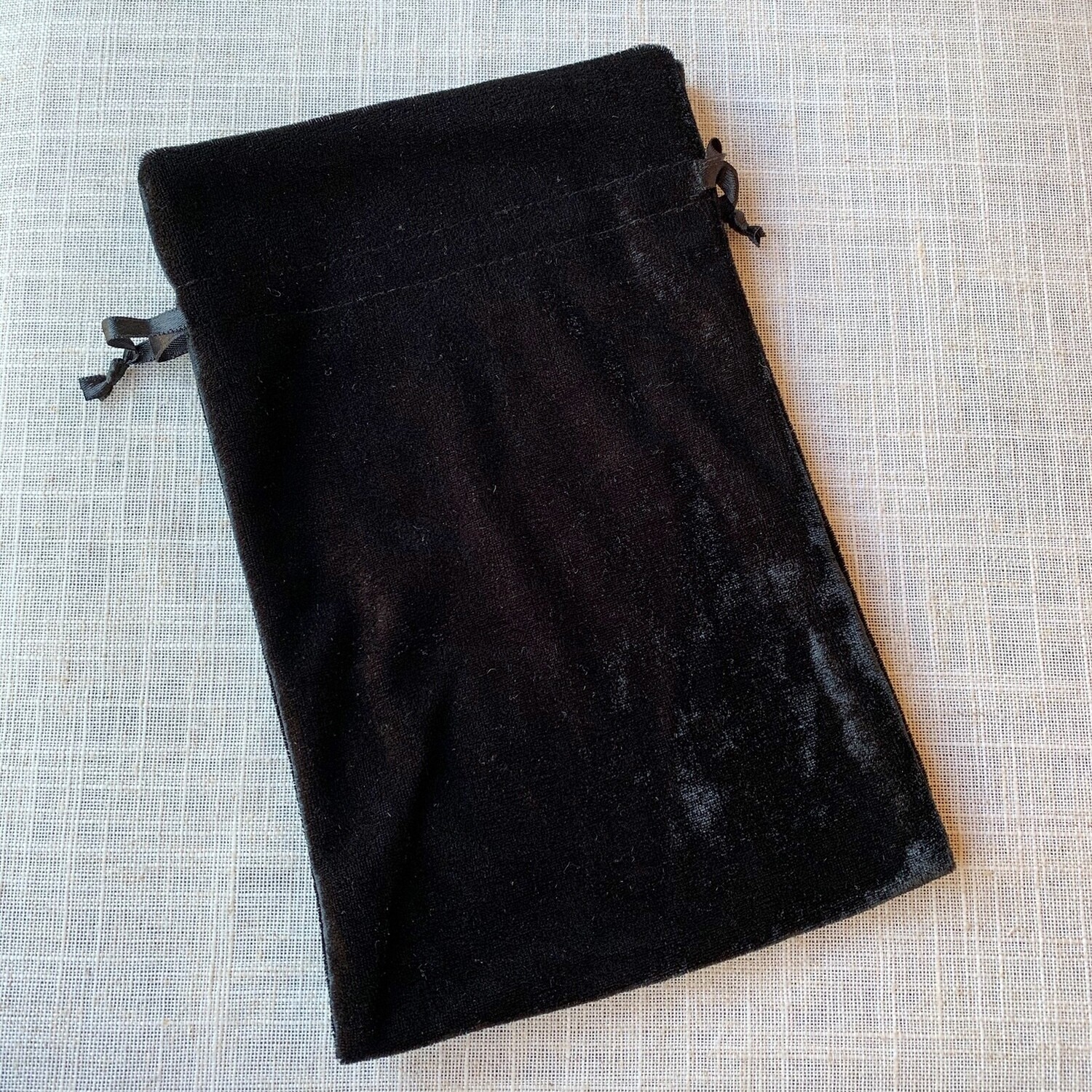 Velvet Drawstring Bag Black