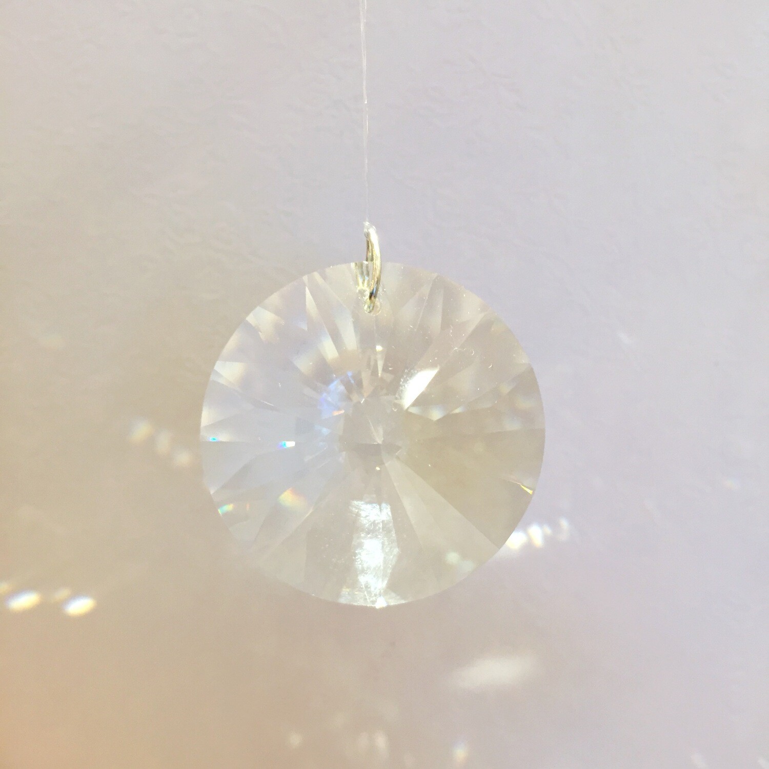 Suncatcher Clear Crystal Round Prism 40mm