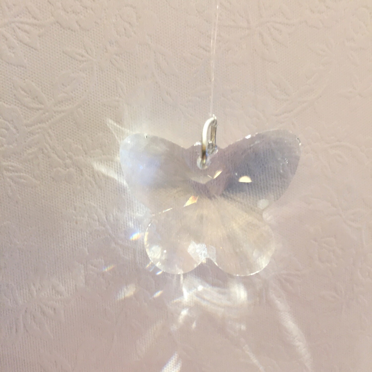Suncatcher Clear Crystal Butterfly 28mm