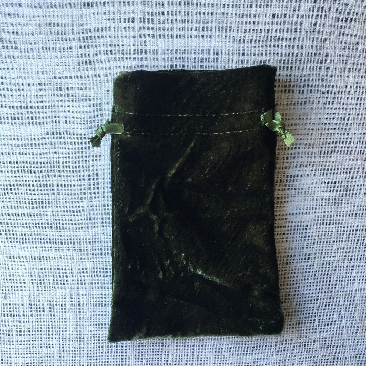 Velvet Drawstring Bag Green 4"x6"