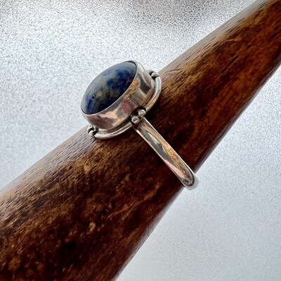 Lapis Lazuli Ring 925 Sterling Silver Size 10