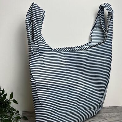 Reusable Eco-Friendly Tote Bag Blue Stripe