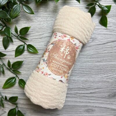 Premium Cotton Scarf Shawl Altar Cloth Hand Made Beige