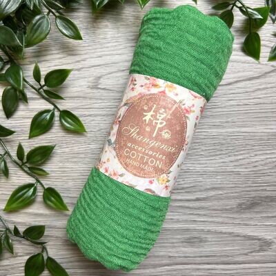 Premium Cotton Scarf Shawl Altar Cloth Hand Made Green