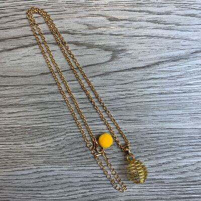 Gold Cage Necklace
