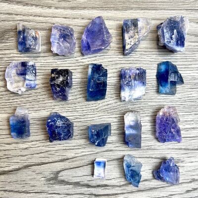 Blue Halite 17 pieces