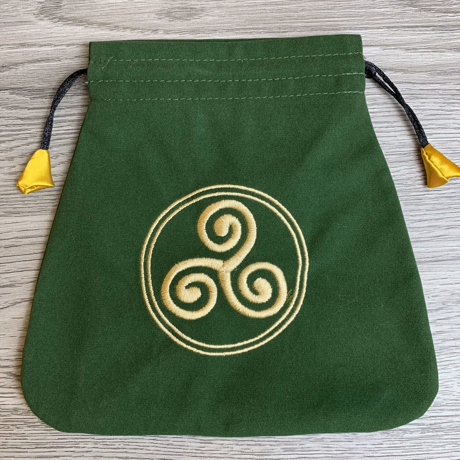 Velvet Drawstring Bag Celtic Triskel