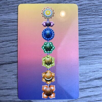 Chakra Laminated Business Card scratches