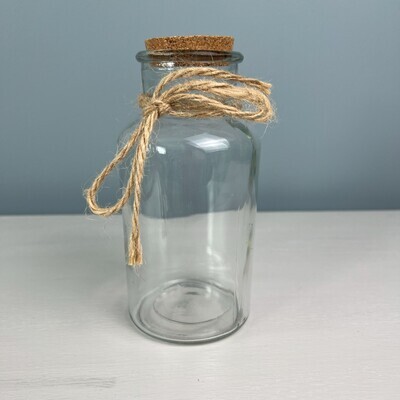 Glass Jar with Cork Topper Used