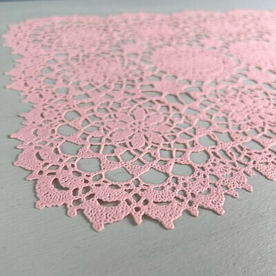 Placemat Plastic Doily Style Used