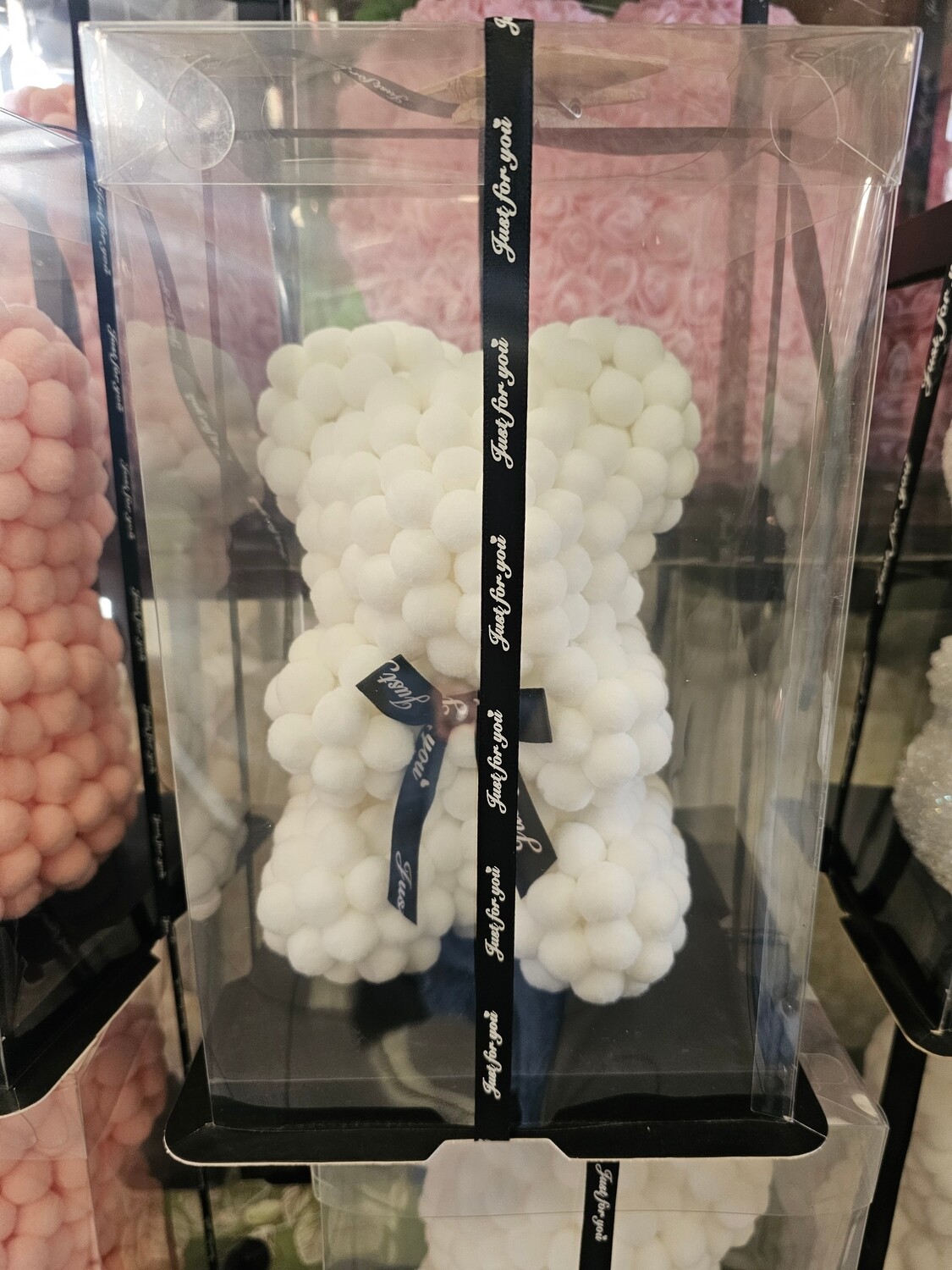Teddy pon pon bianco