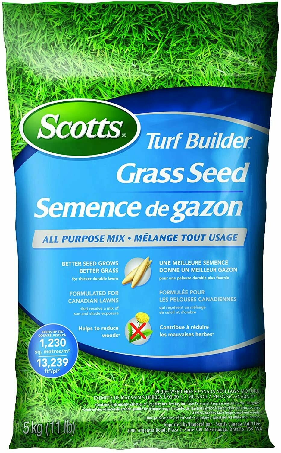 SCOTTS ALL PURPOSE GRASS SEED 5KG