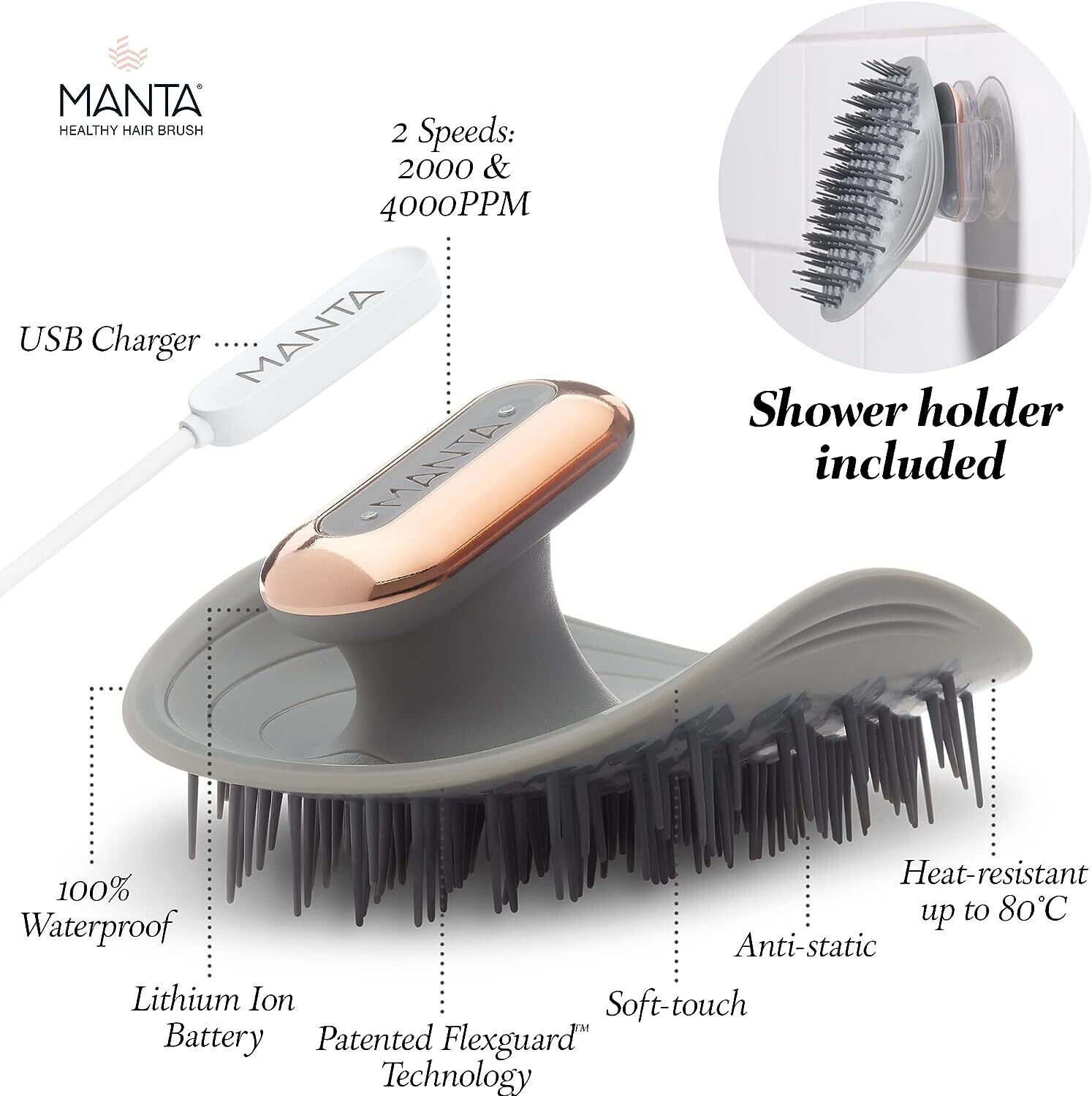 MANTA pulse  HEALTHY HAIR BRUSH THERAPY