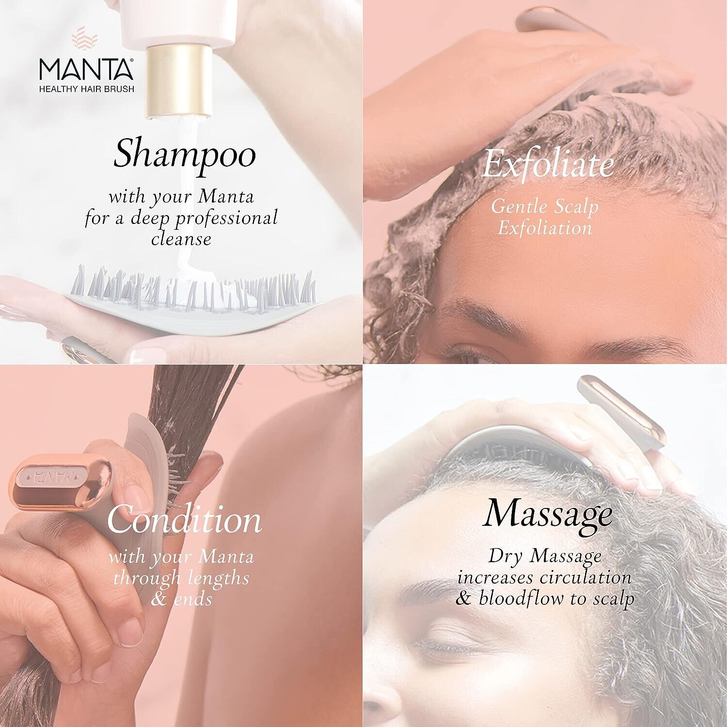 MANTA pulse  HEALTHY HAIR BRUSH THERAPY