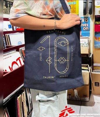 10 Years Talkin Heads Tote _ Navy Blue