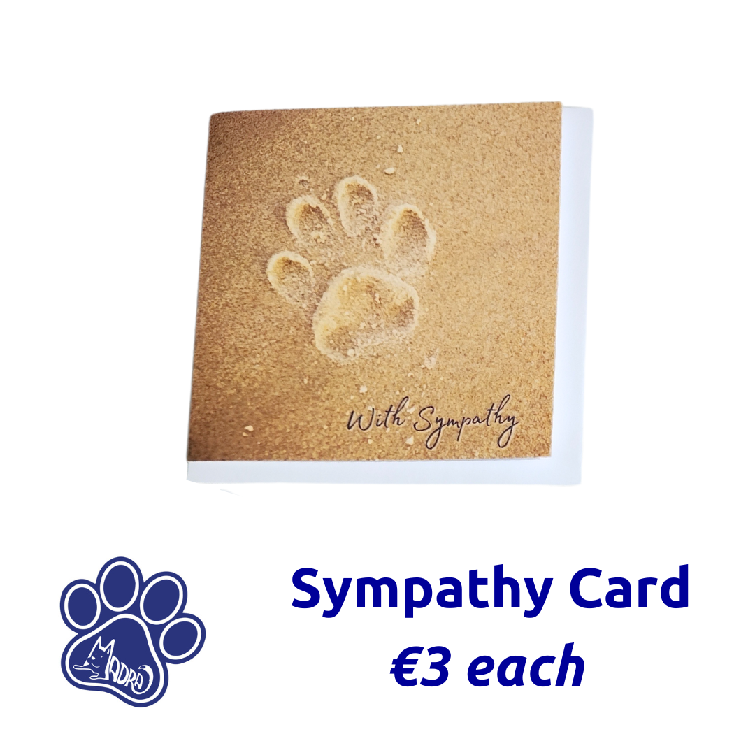 Greetings Cards, Version: With Sympathy - Paw print
