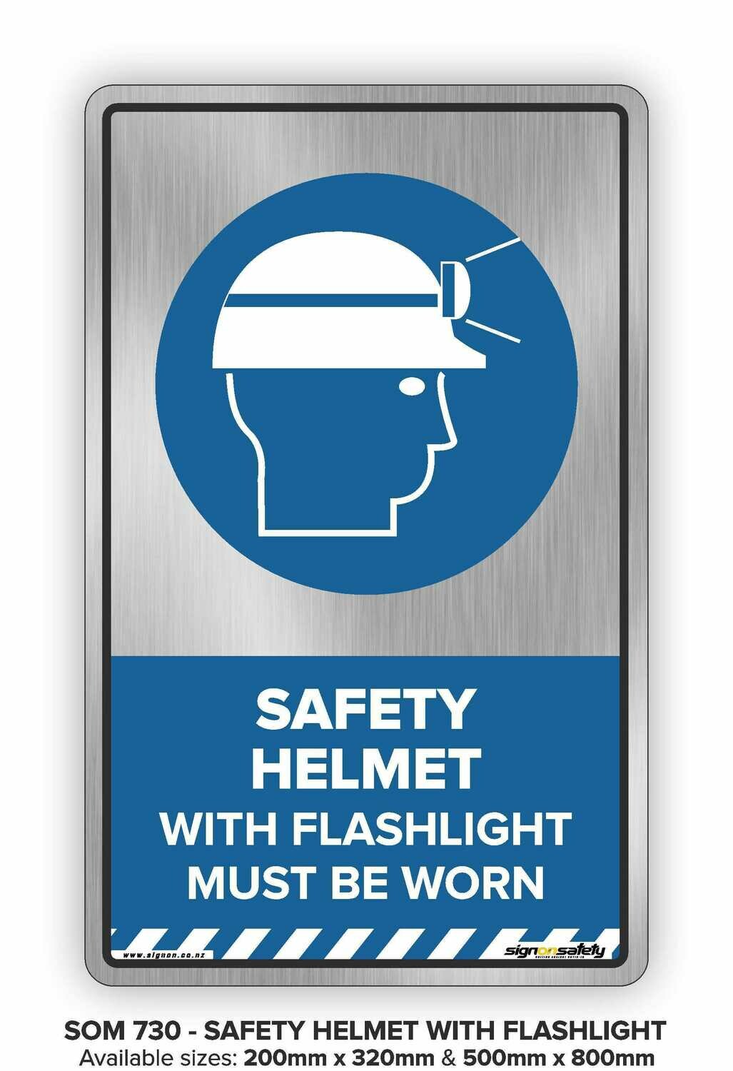 Safety Helmet With Flashlight
