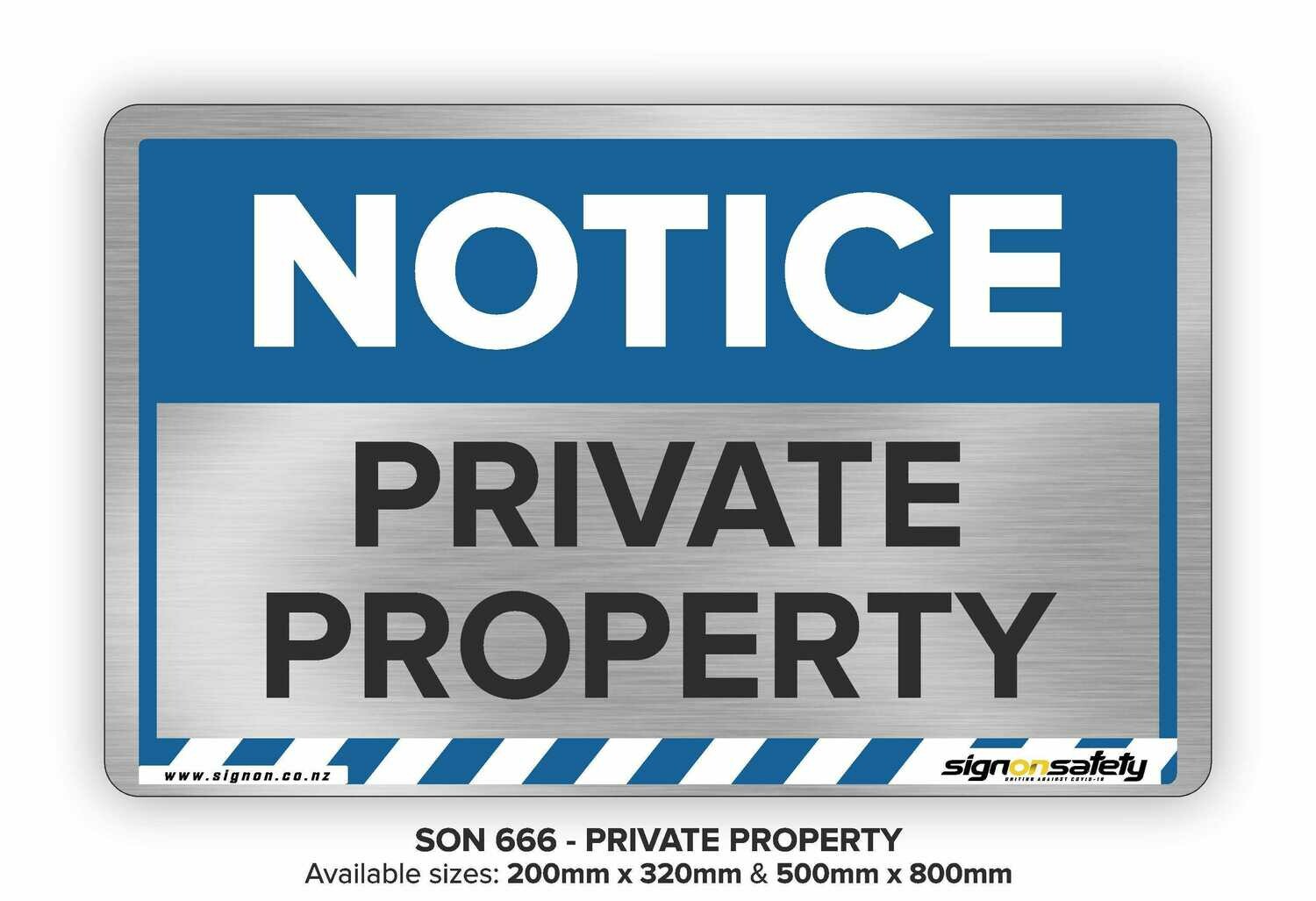 Notice - Private Property